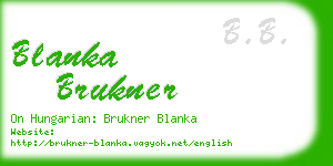 blanka brukner business card